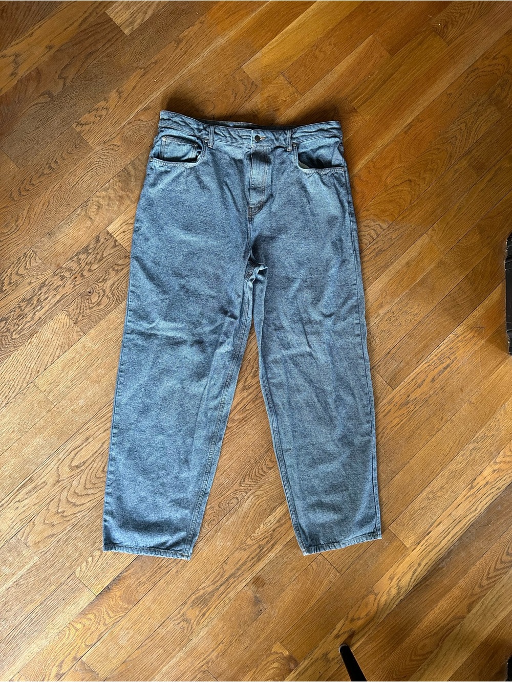 KOTN Jeans Men’s 36x32 Reverse Print Blue Denim Straight Leg
